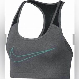 Nike Dri Fit Women’s Sz L Gray/Blue Classic Style Performance Sports‎ Bra